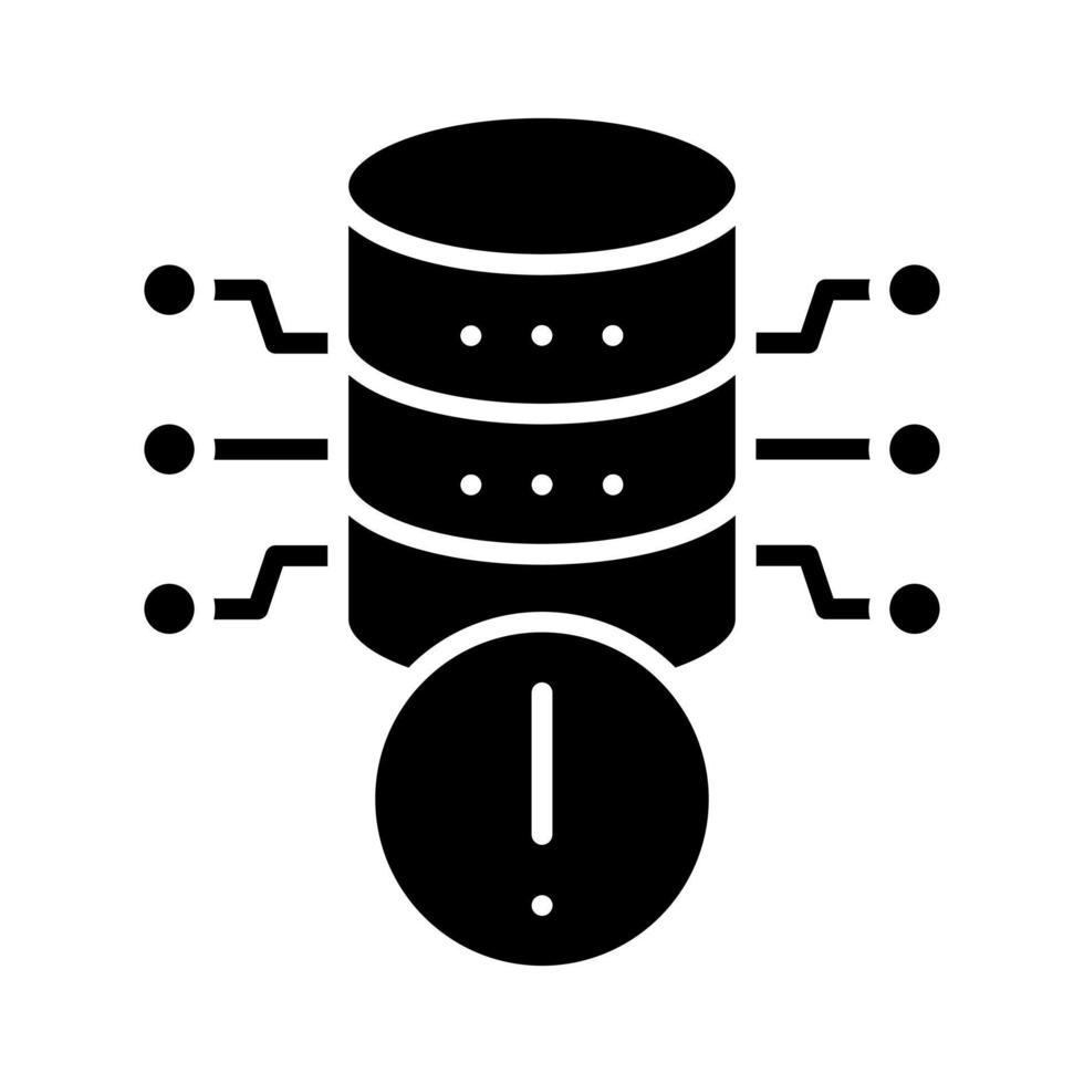 base de datos alerta vector icono