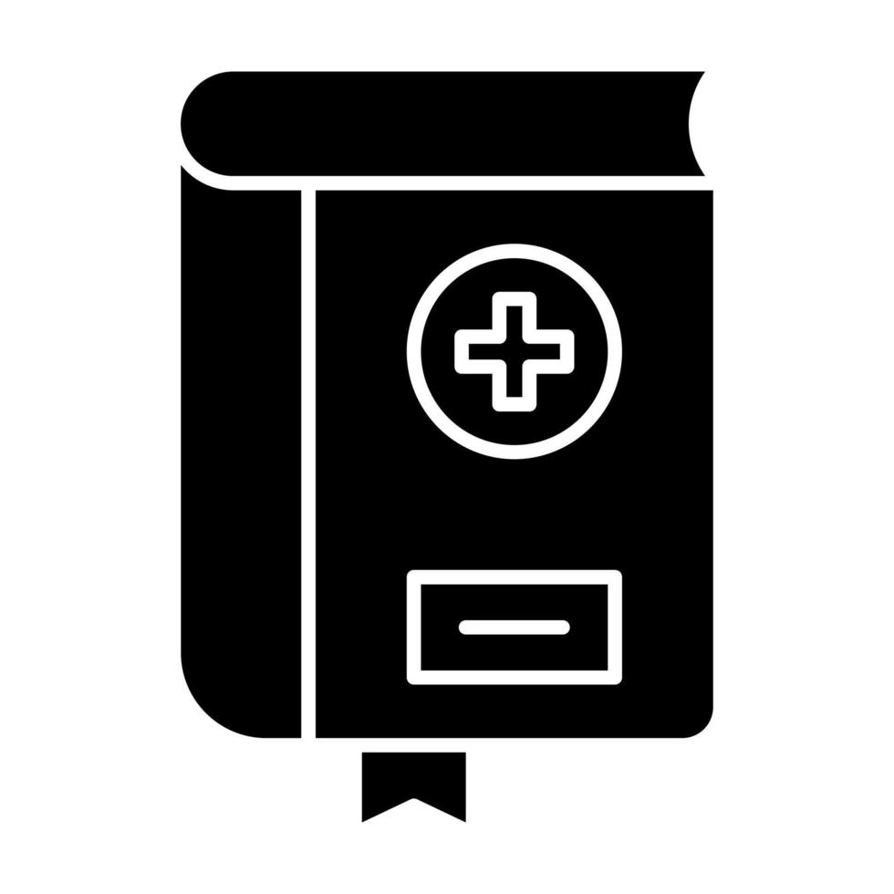 icono de vector de libro médico