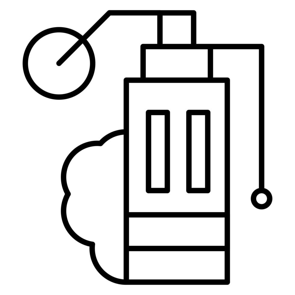 fumar granada vector icono