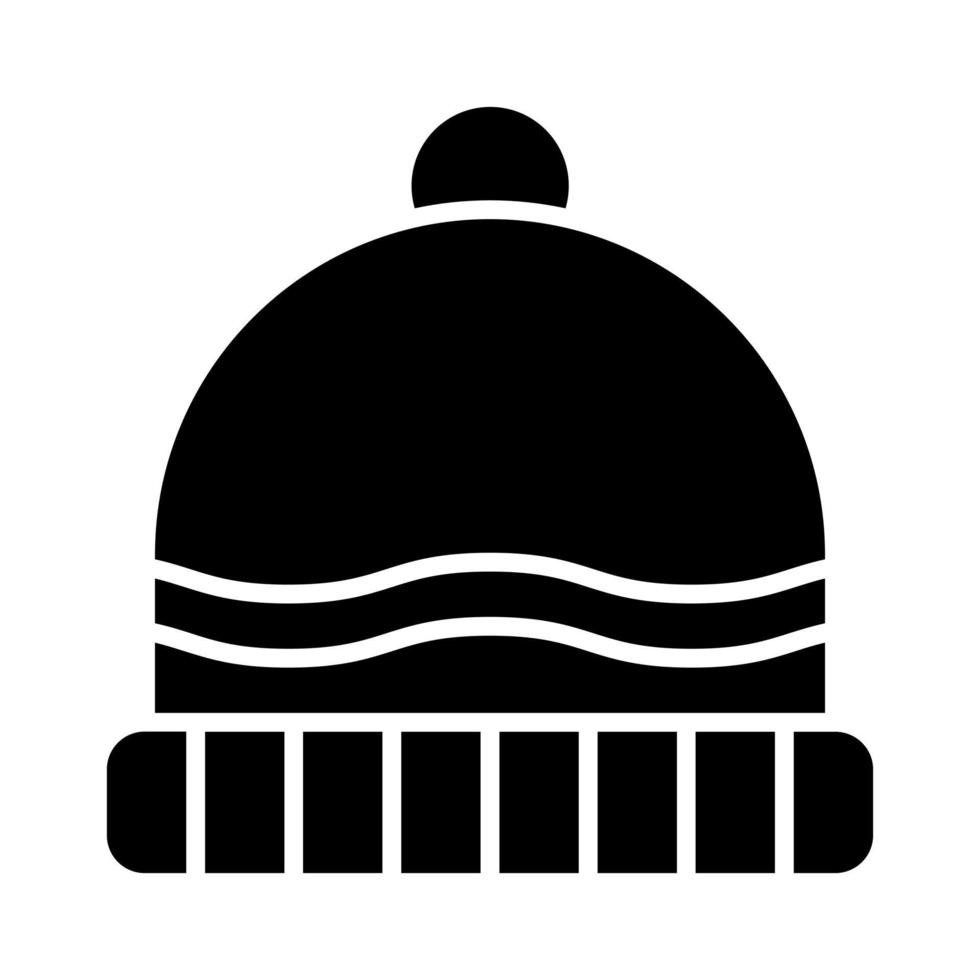 icono de vector de sombrero de invierno