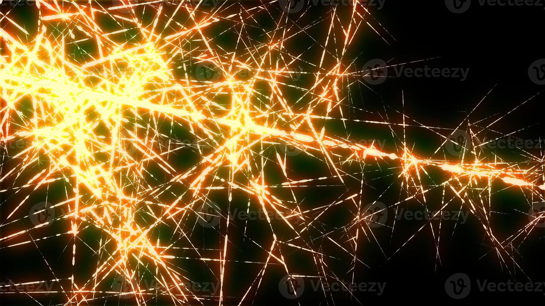 Orange glow particle in fractal noise photo