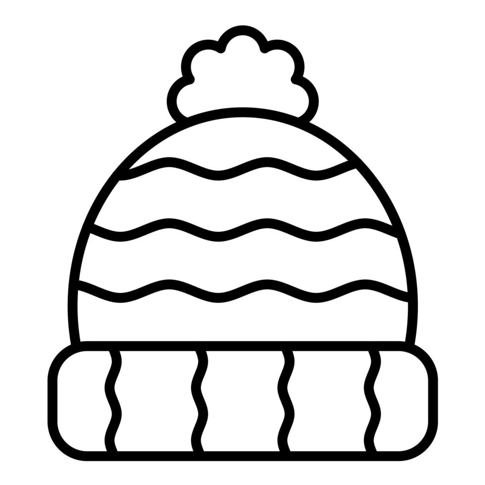 icono de vector de sombrero de invierno