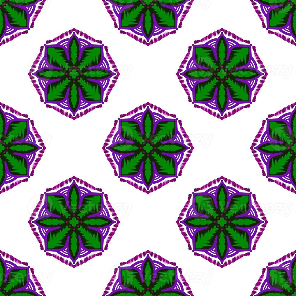Ikat geometric folklore ornament, Tribal ethnic texture. Seamless striped pattern in Aztec style, Figure tribal embroidery, Scandinavian, Ikat pattern photo