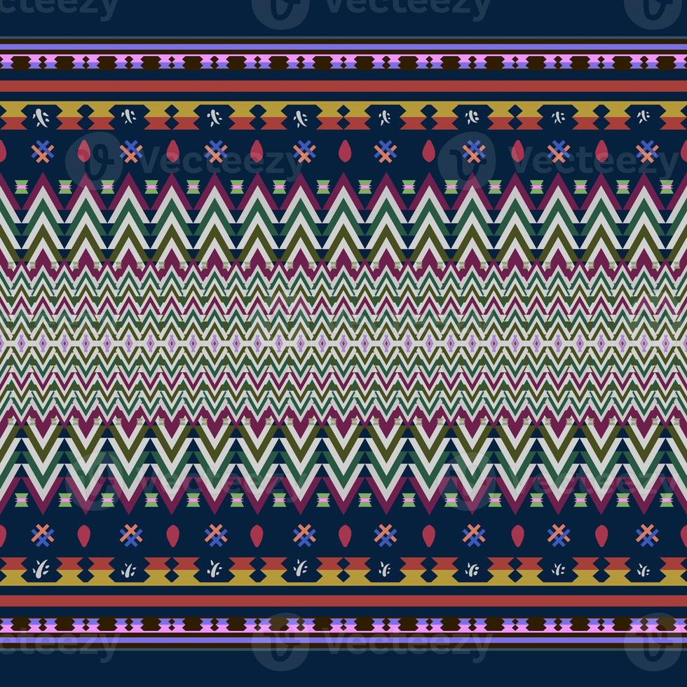 Ikat geometric folklore ornament. Tribal ethnic texture. Seamless striped pattern in Aztec style. Figure tribal embroidery. Indian, Scandinavian, Gyp sy, Mexican, folk pattern. Seamless pattern fab photo