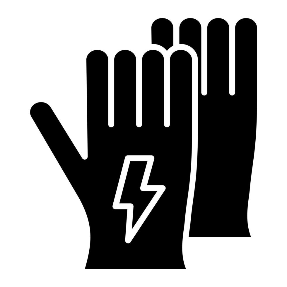 Electrician Gloves vector icon