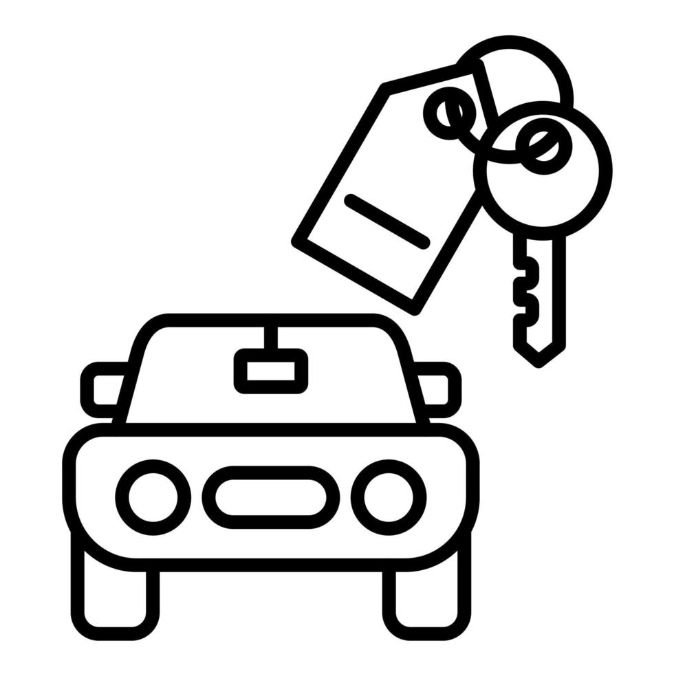 Rent Car vector icon