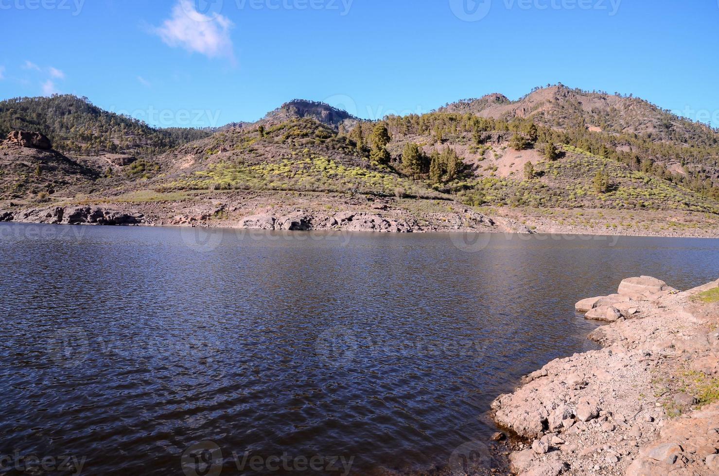 Scenic mountain landscape photo