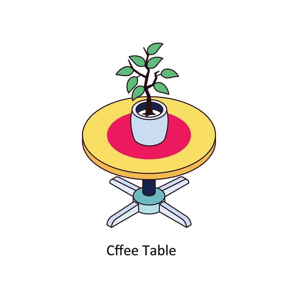 café mesa vector isométrica iconos sencillo valores ilustración valores