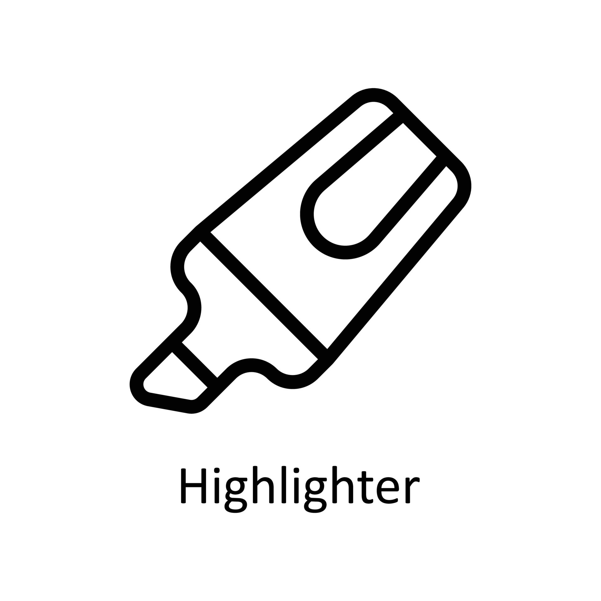 Highlighter Vector outline Icons. Simple stock illustration stock 21650476 Vector Art at Vecteezy