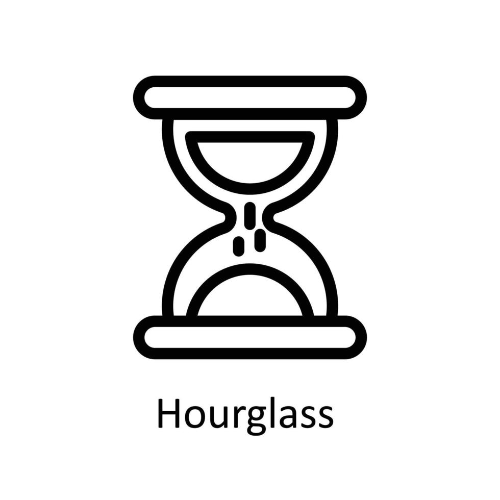 Hourglass  Vector  outline Icons. Simple stock illustration stock