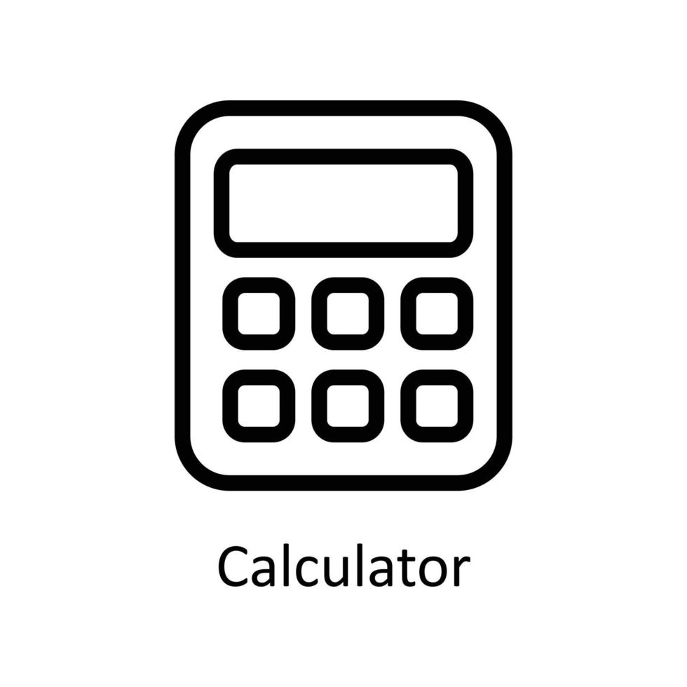 Calculator Vector  outline Icons. Simple stock illustration stock