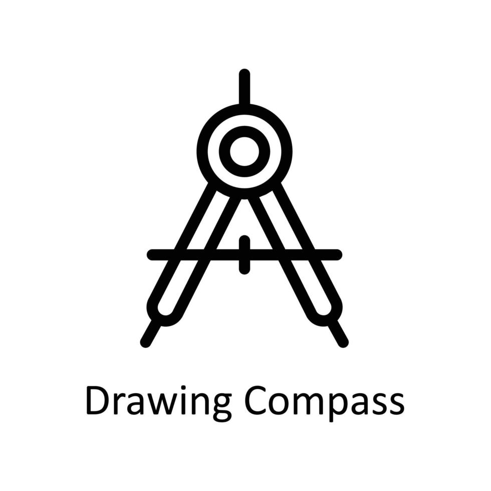 Drawing Compass Vector  outline Icons. Simple stock illustration stock