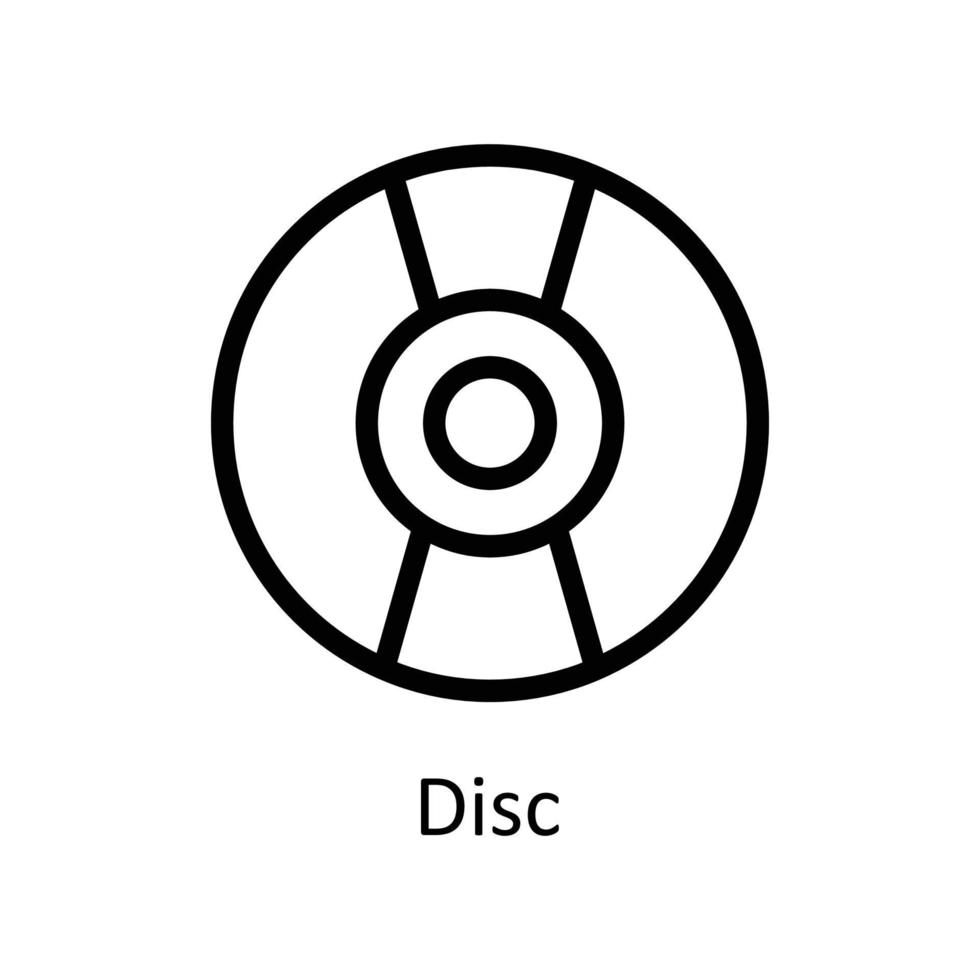 Disc Vector  outline Icons. Simple stock illustration stock