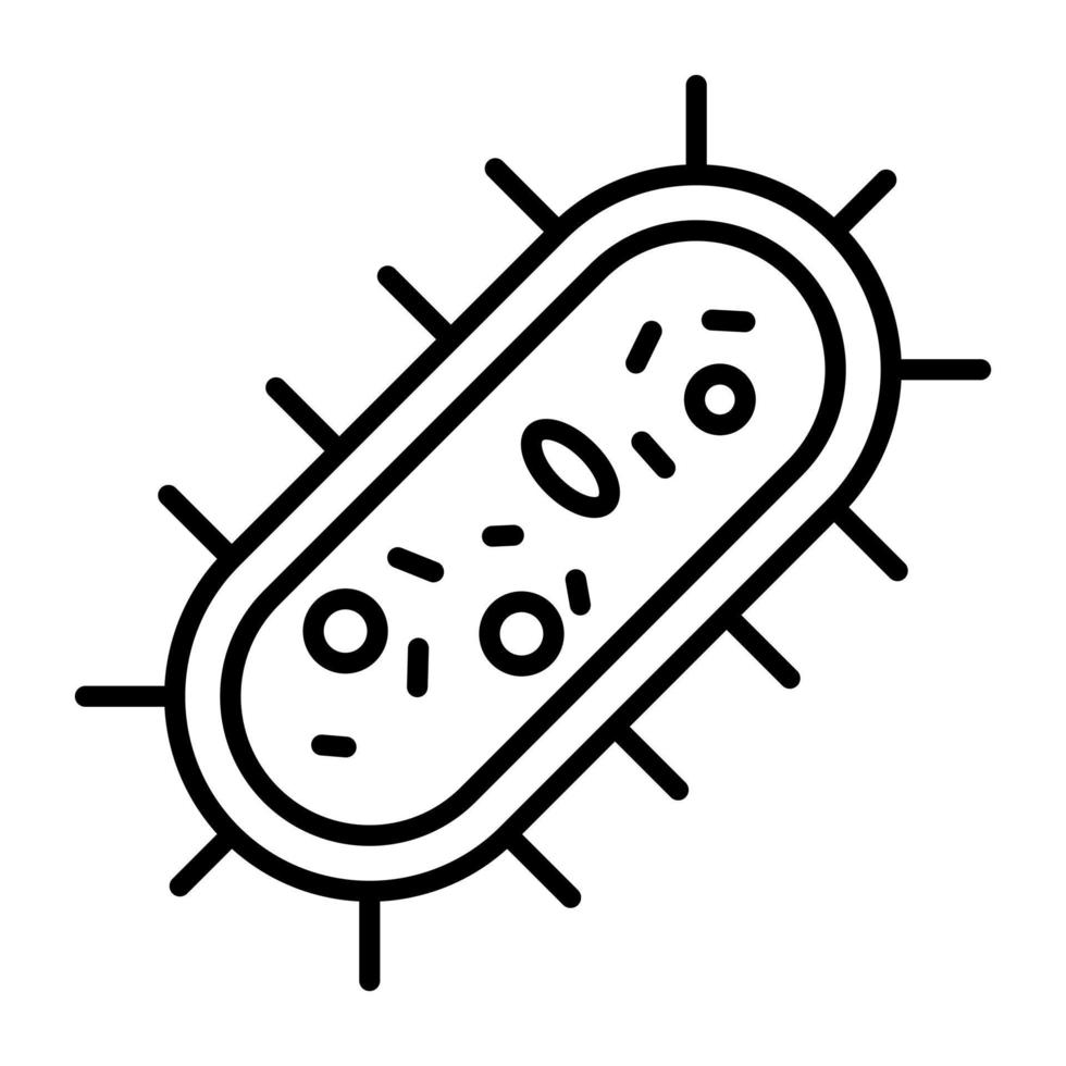 icono de vector de bacterias