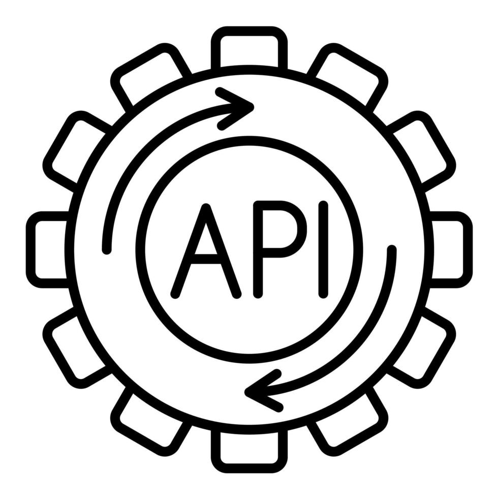 icono de vector de api