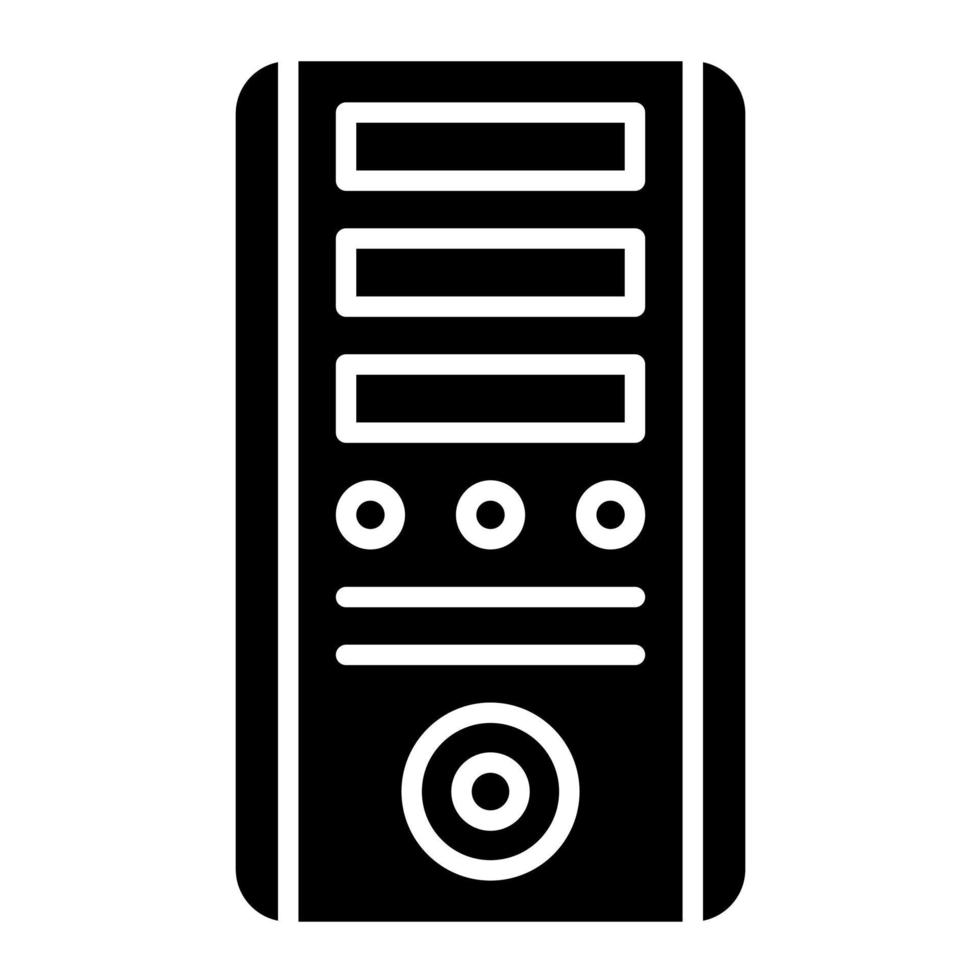 icono de vector de torre de computadora