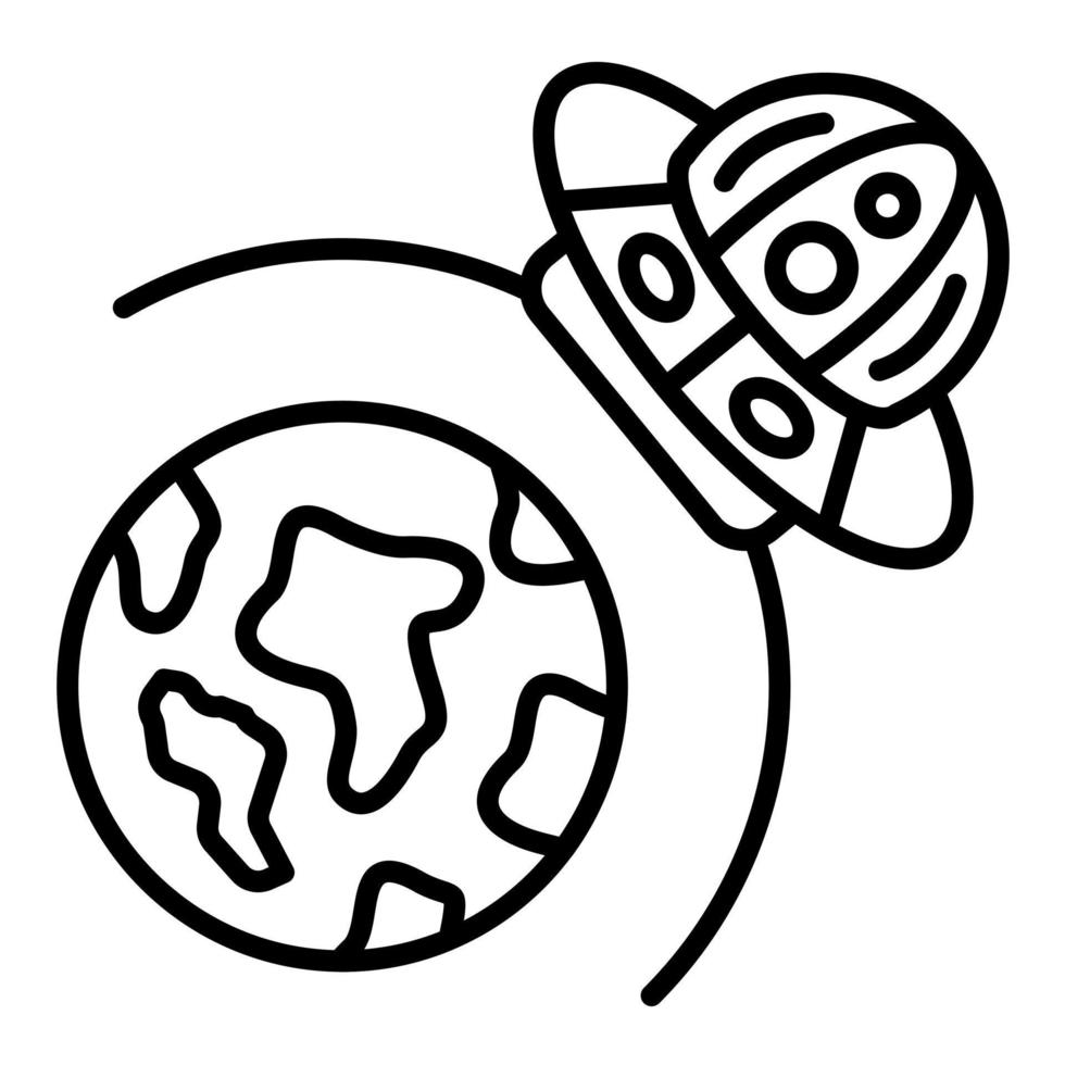 UFO Earth vector icon