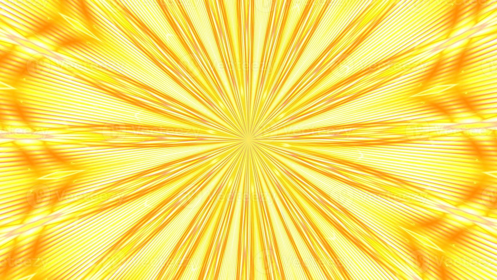 Yellow star shape kaleidoscopic background photo