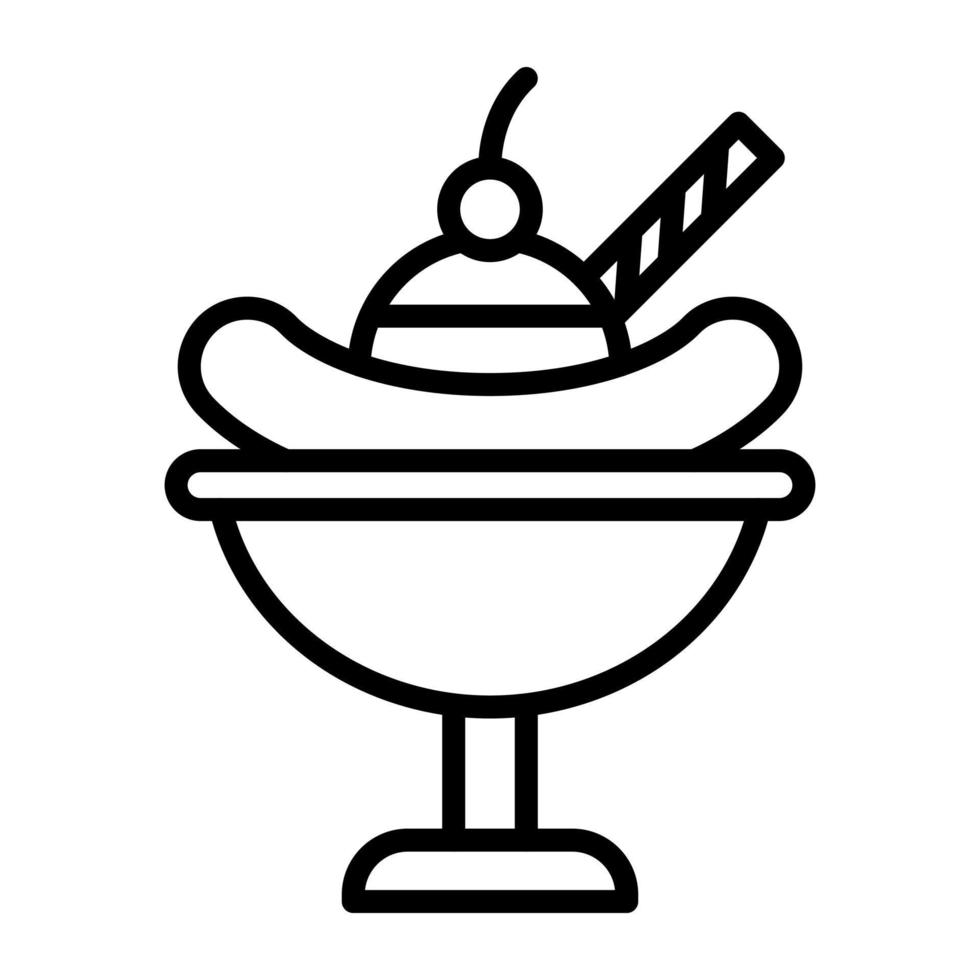 Banana Split vector icon