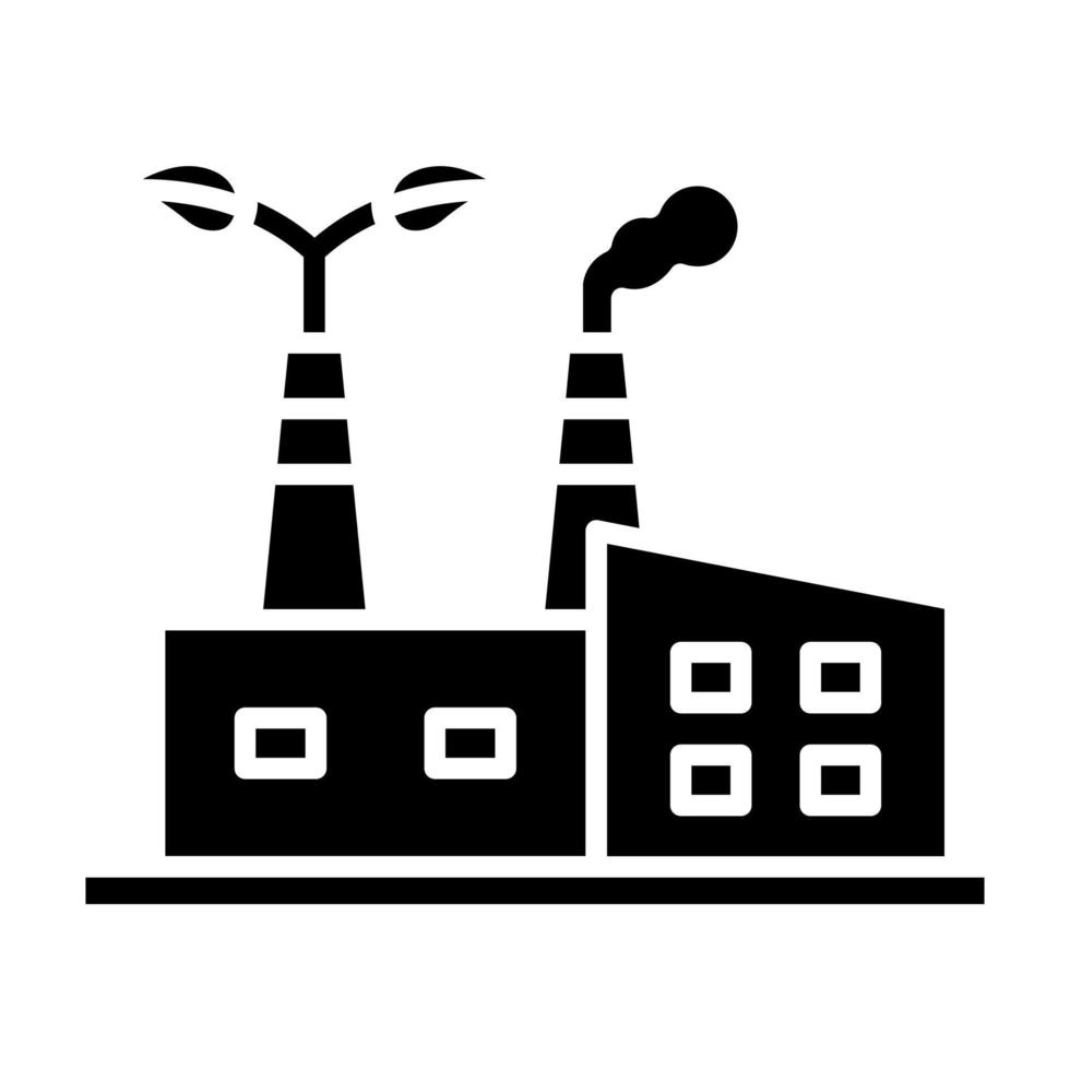 Green Factory vector icon