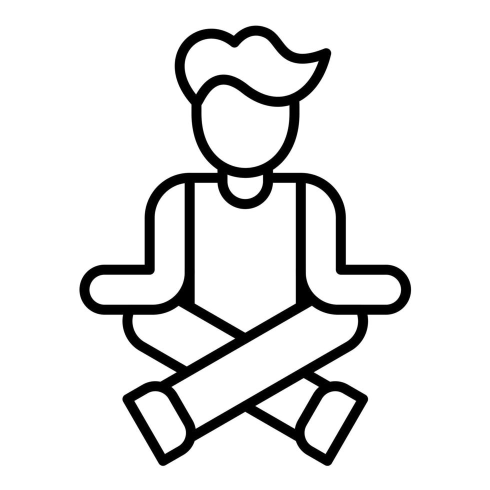 icono de vector de meditación