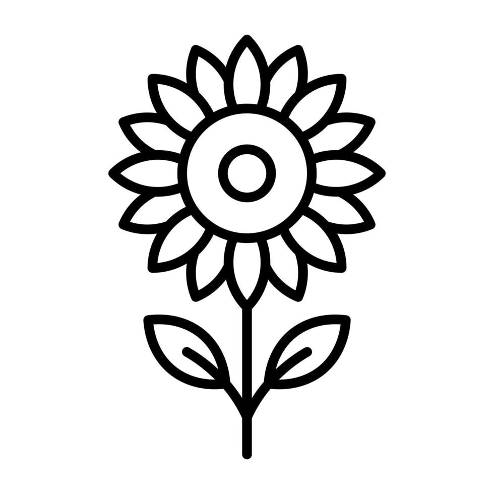 Sunflower vector icon