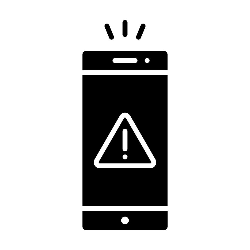 Mobile Warning vector icon