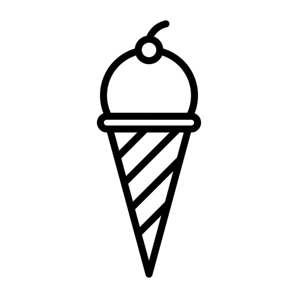 icono de vector de cono de helado