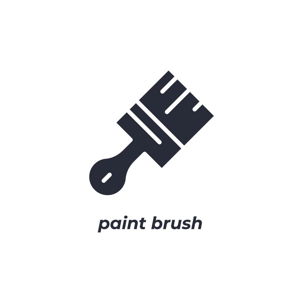 vector firmar pintar cepillo símbolo es aislado en un blanco antecedentes. icono color editable.