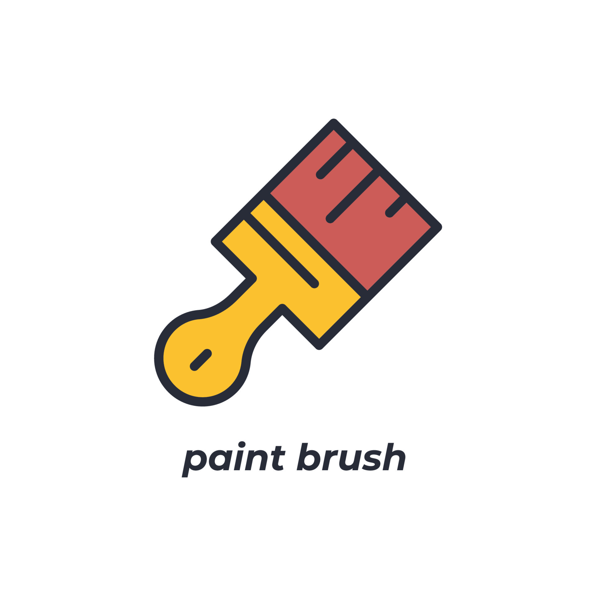 Vector sign paint brush symbol is isolated on a white background. icon color editable. 21651623