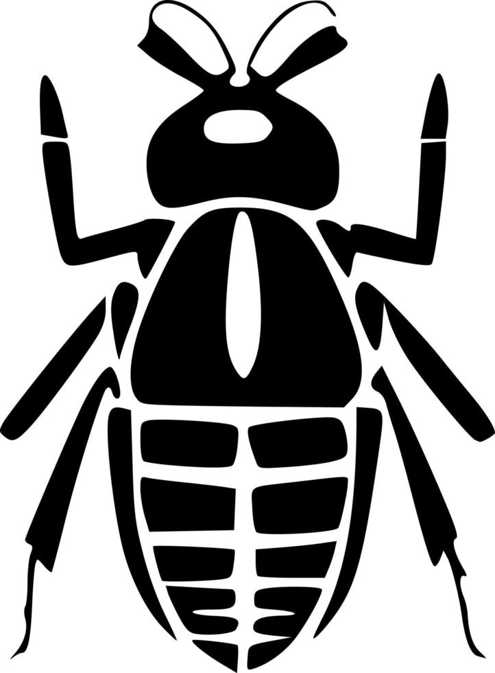 black and white insect vector