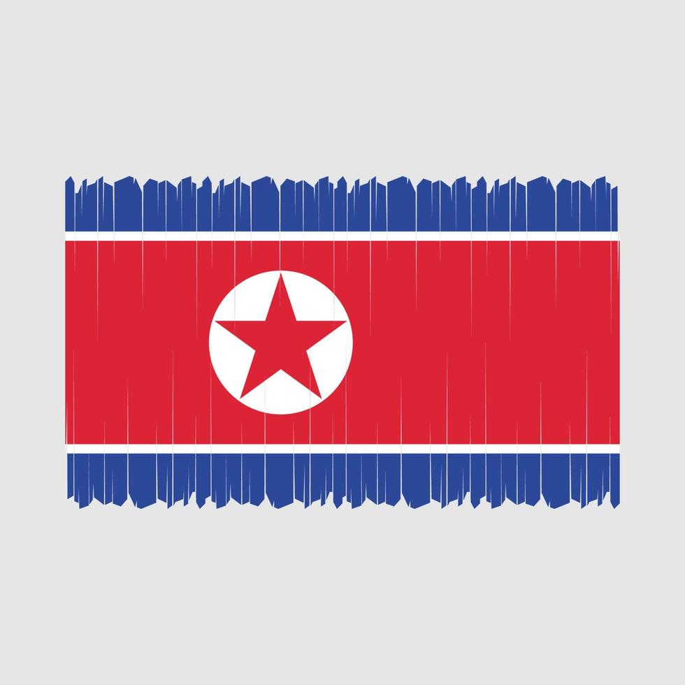 North Korea Flag Vector