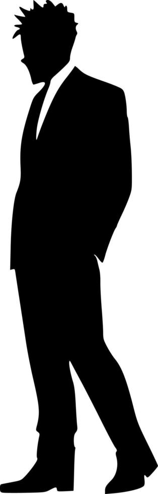 black businessman icon vector