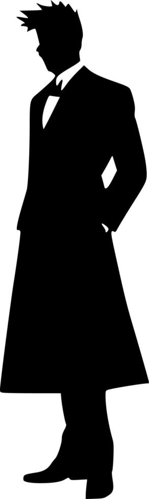 black businessman icon vector