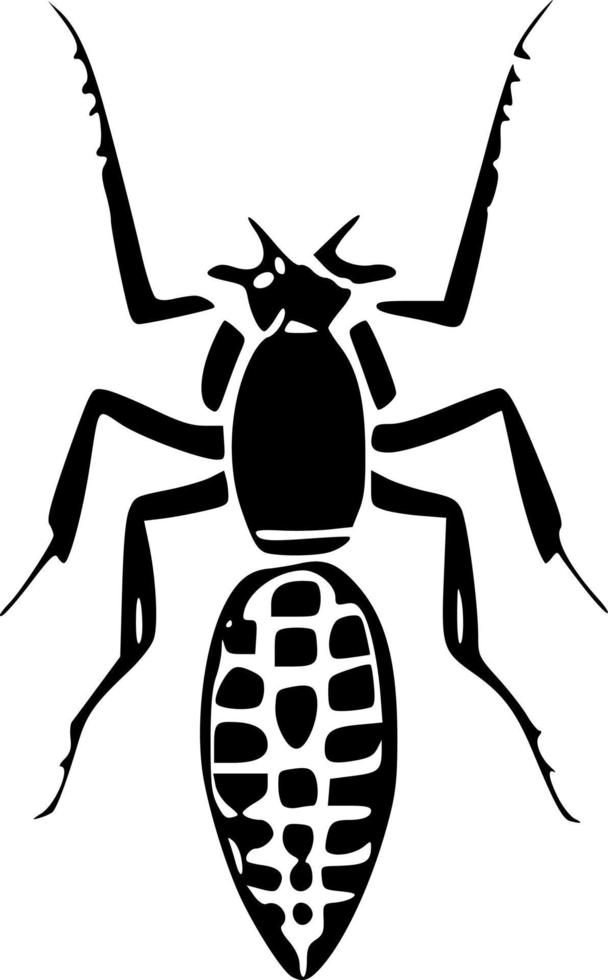 black insect icon vector