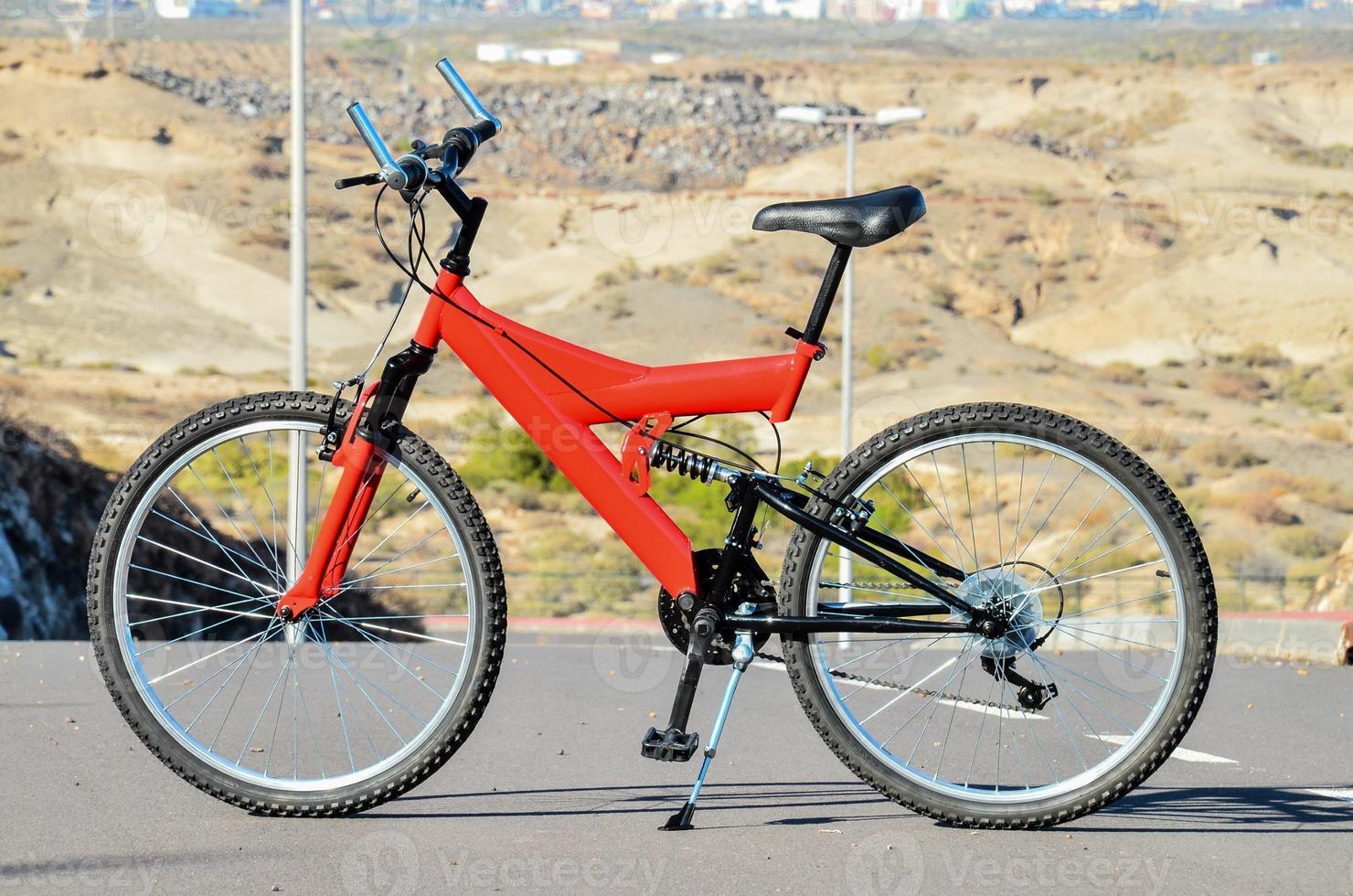 rojo montaña bicicleta foto