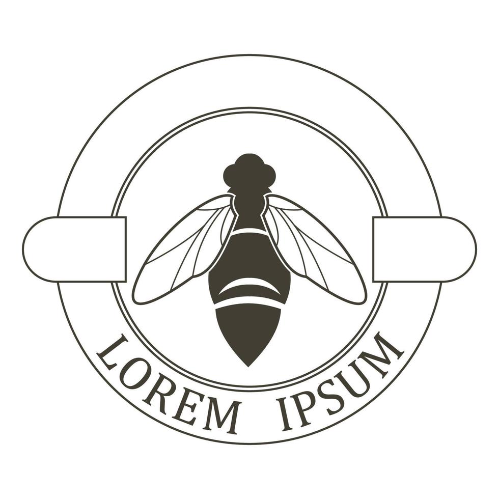 bee logo illustrations design icon vector