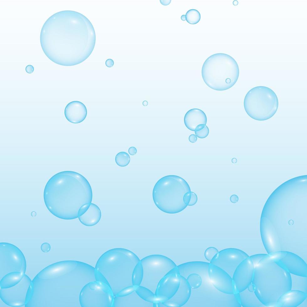 Colorful soap bubbles to create a design. Realistic soap bubbles. vector