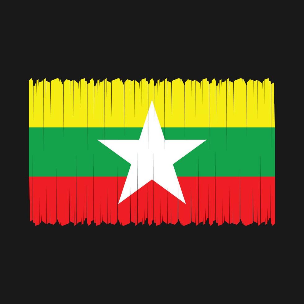 Myanmar Flag Vector
