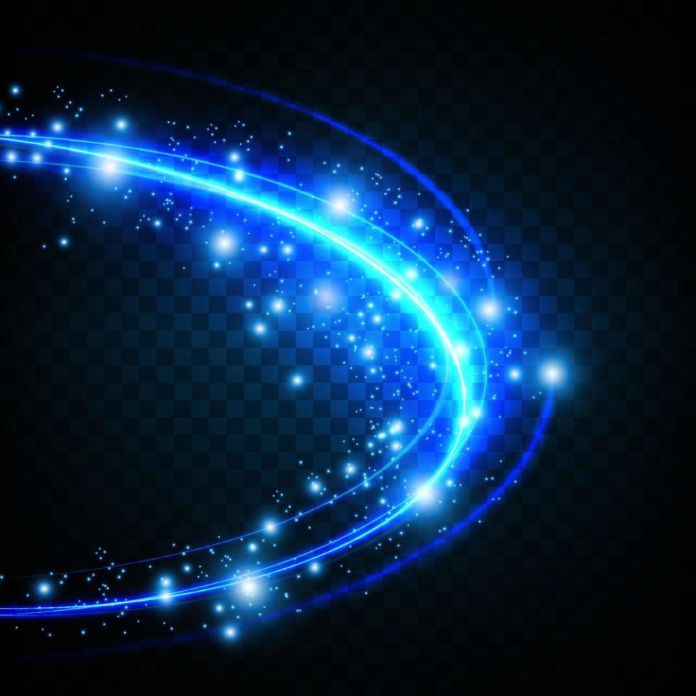 Glow light effect with white and blue sparks shining with special light. White glowing light. Starlight from rays. The sun is illuminated. Bright beautiful star. Sun light. EPS10. vector