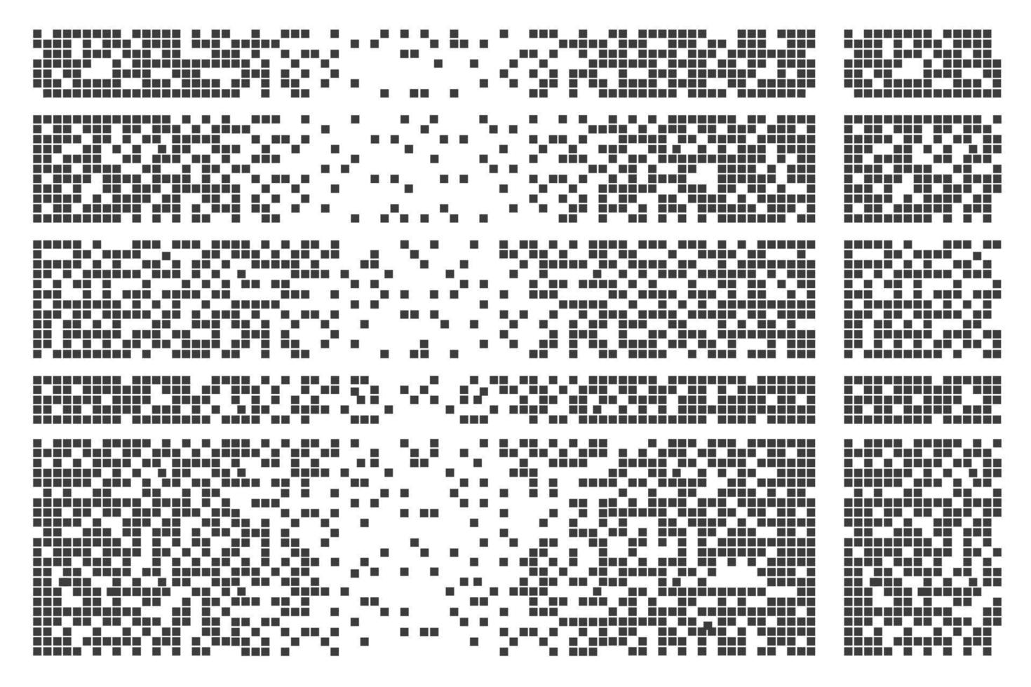 disuelto lleno cuadrado punteado vector icono con desintegración efecto. vector rectángulo elementos son agrupados. aislado en blanco antecedentes.