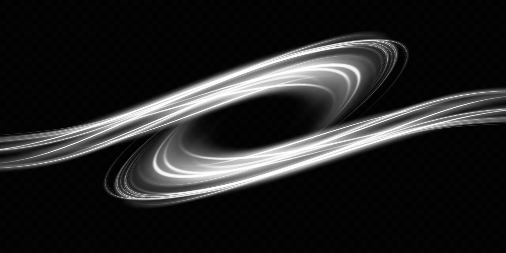 Abstract light lines of motion and speed in white color. Light everyday glowing effect. semicircular wave, light trail curve swirl vector