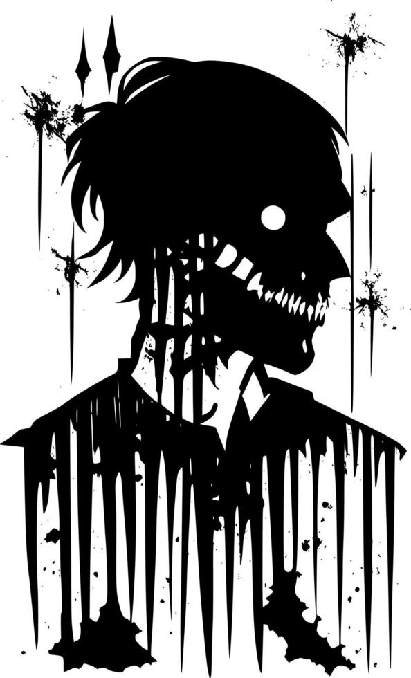vector illustration of zombie cartoon