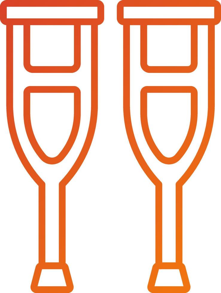Crutches Icon Style vector