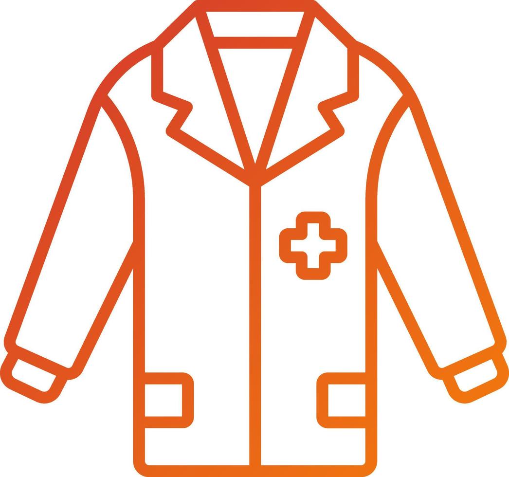 Doctor Coat Icon Style vector