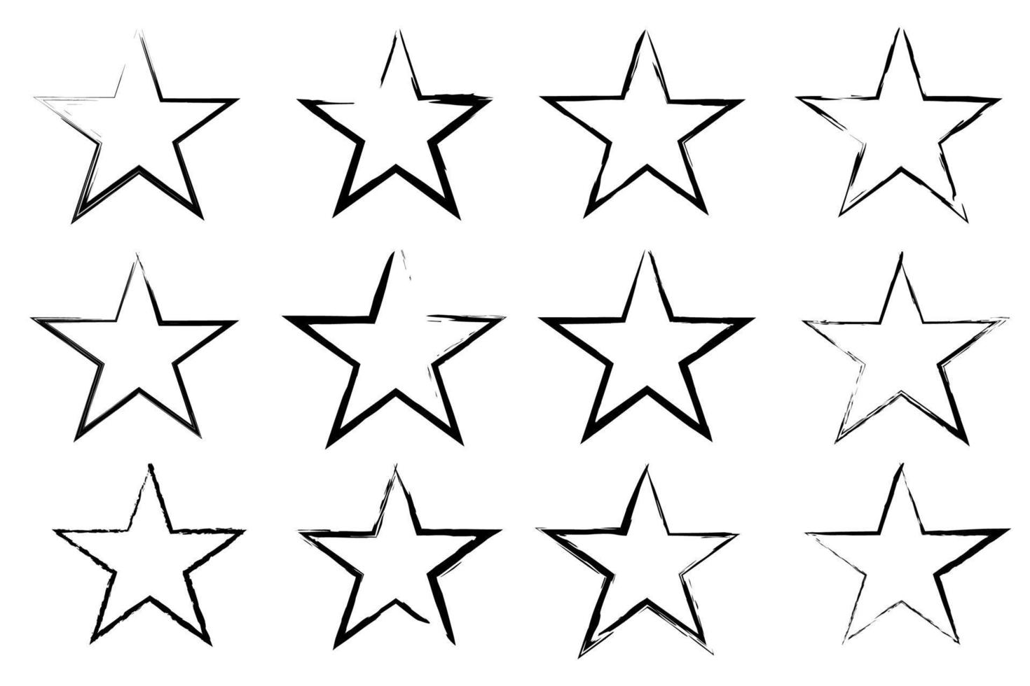 Set of vector black Stars. Spots on a transparent background isolated. Spots for grunge design