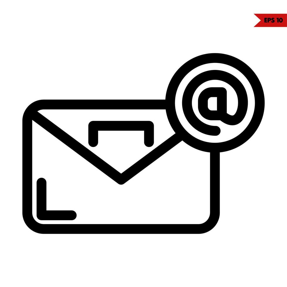 icono de línea de correo electrónico vector