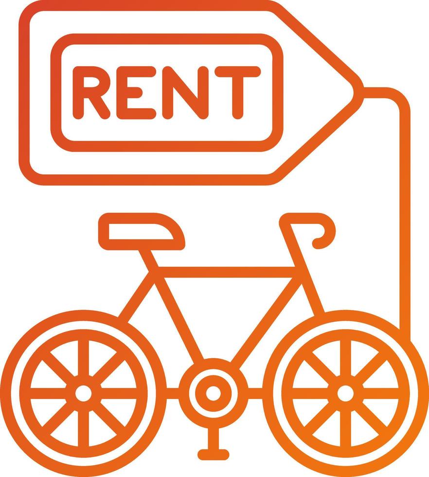 Bicycle Rental Icon Style vector