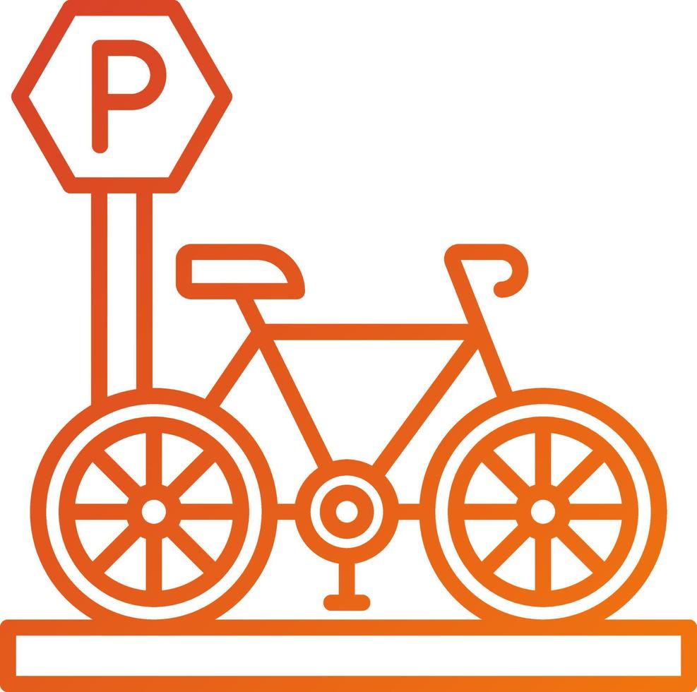 Bicycle Parking Icon Style vector