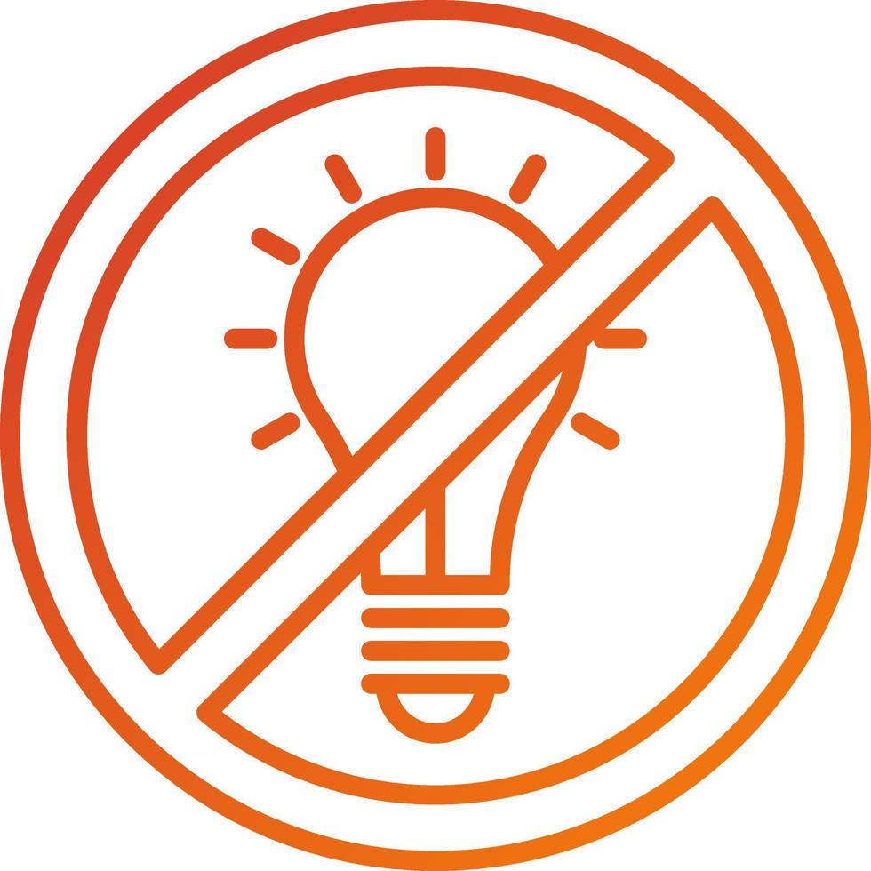 No Incandescent Light Bulb Icon Style vector